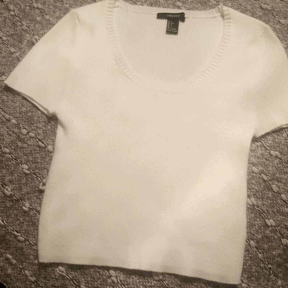 Cropped ribbed Forever 21 top.